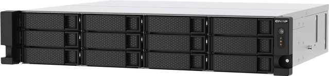QNAP TS-1273AU-RP NAS-Server mit 8 GB RAM, 12 Schächten, 2U Rack-Bauweise und Gigabit/2.5 Gigabit Ethernet in Schwarz/Grau - Bild 2