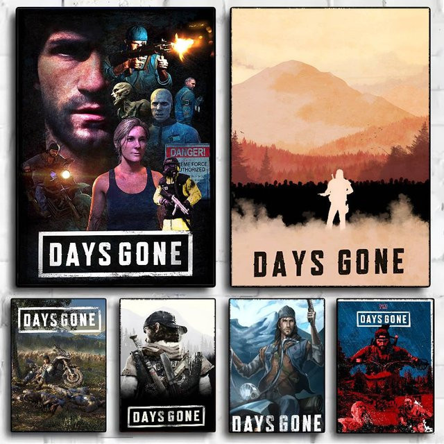 Days Gone Film Sticky Poster Whitepaper Aufkleber für dein Zimmer, Bar oder Café in Weiß - Bild 1