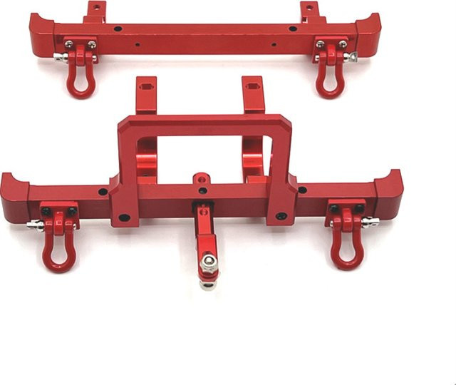 RUICHEN TECHNOLOGY Stoßstangenschutz für MN Model 1/12 MN82 LC79, Metall, Rot - Bild 1