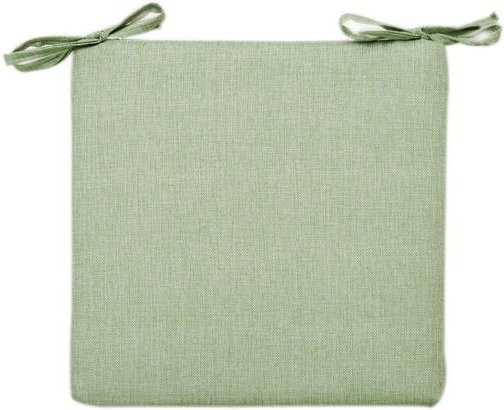 Rutschfestes NOHS Cushions Sitzkissen aus Baumwolle und Leinen mit Druckgurt-Design in Grün, B/T: 40 x 40 cm - Bild 1