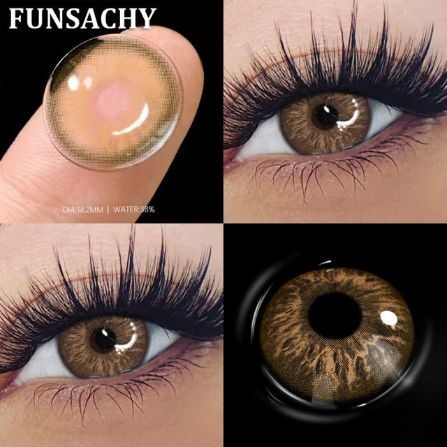 FUNSACHY Kontaktlinsen, Damen, Braun, Grau, Blau - Bild 1