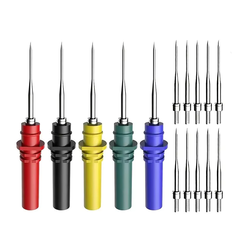 Cleqee P1050B Bananenstecker-Testleitung Multifunktionales Kombinationsset mit Krokodilklemmen, 6-mm-Einsatz und Sondenspitze in Multicolor - Bild 2
