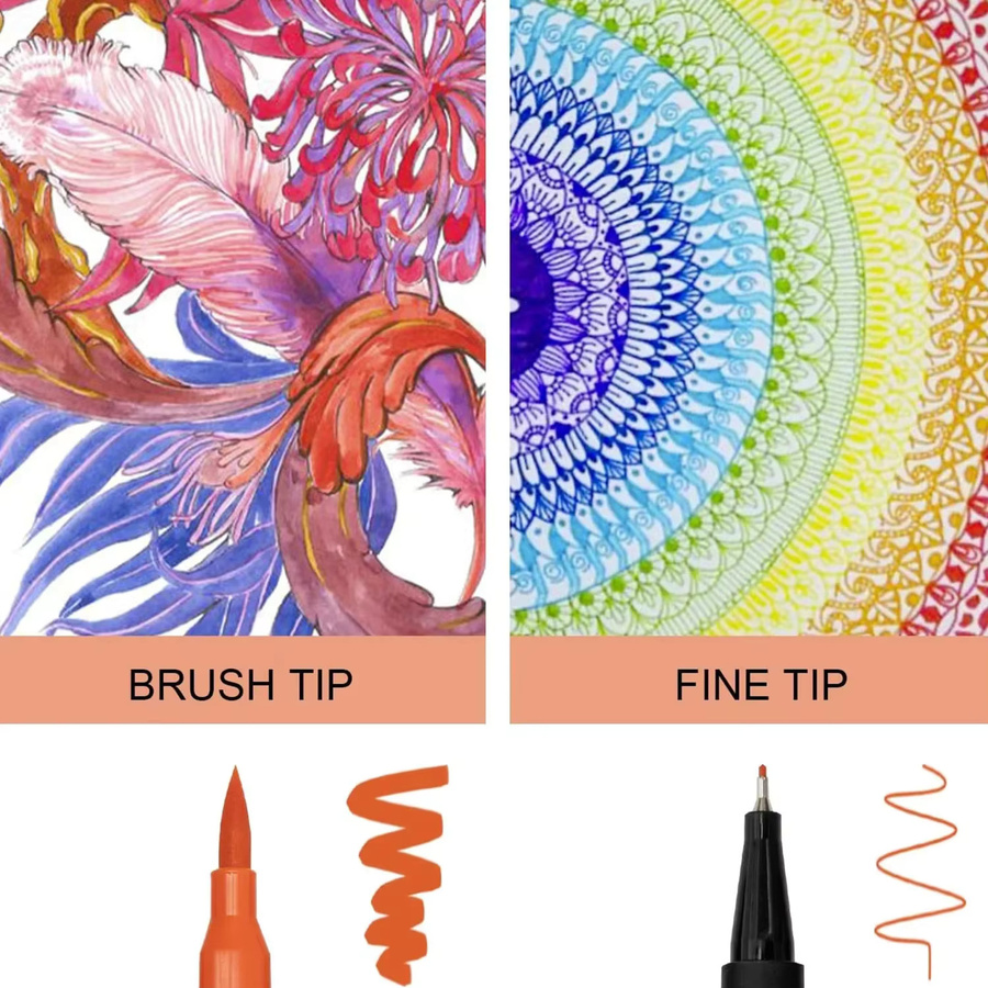 ART WALKER Marker Set mit Dual Tip Pinsel und Feinspitze für Manga und Aquarellmalerei in Multicolour - Bild 3