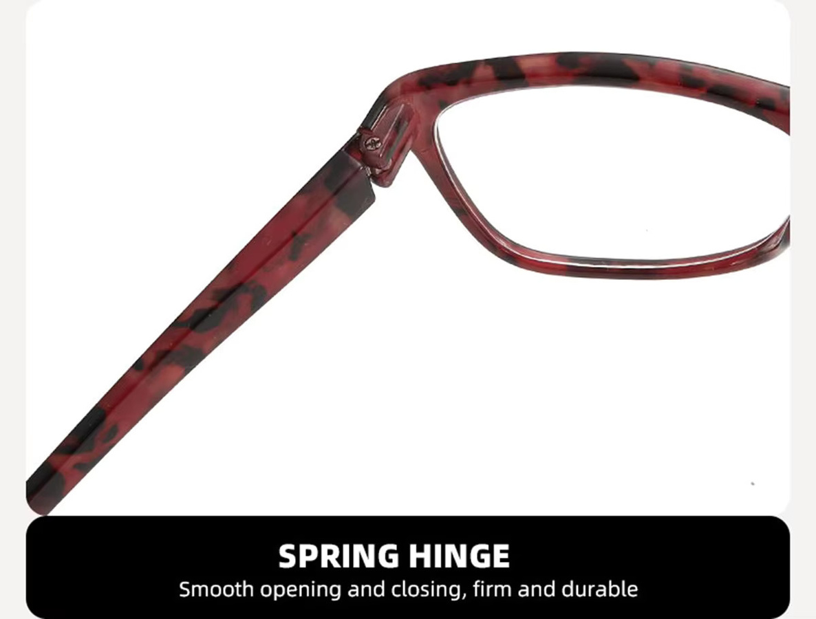 TWOOO Lesebrille, quadratisch, Vollrand, Kunststoff, mehrfarbig, braun - Bild 3