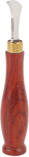 GoolRC Lederkantenfalzer mit Holzgriff und Stahlklinge in Braun für das Lederhandwerk - Bild 1