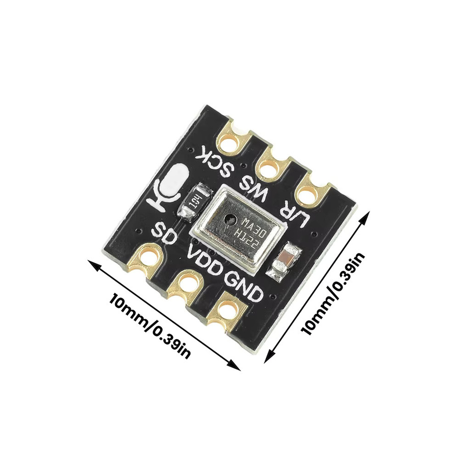 MS4030 Omnidirektionales MEMS Mikrofon kompatibel mit INMP441, I2S Schnittstelle, Schwarz - Bild 2