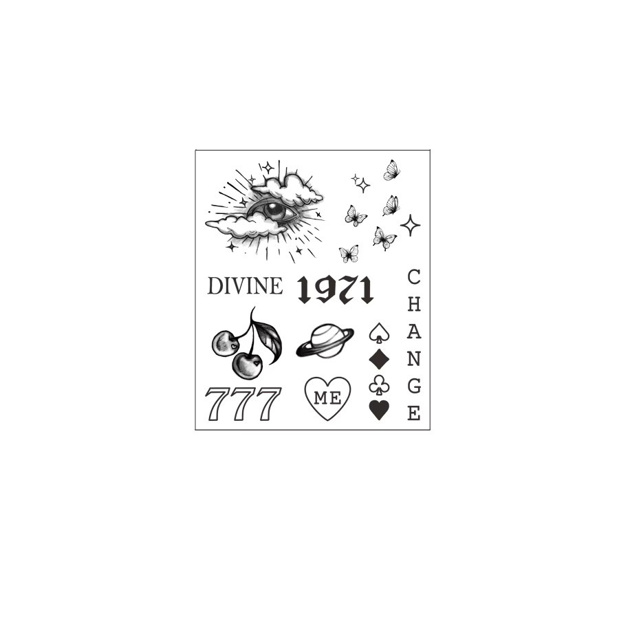 JKCODE TATTOO Minimalistische Kräuter-Tattoo-Aufkleber für Finger, Unisex - Bild 4