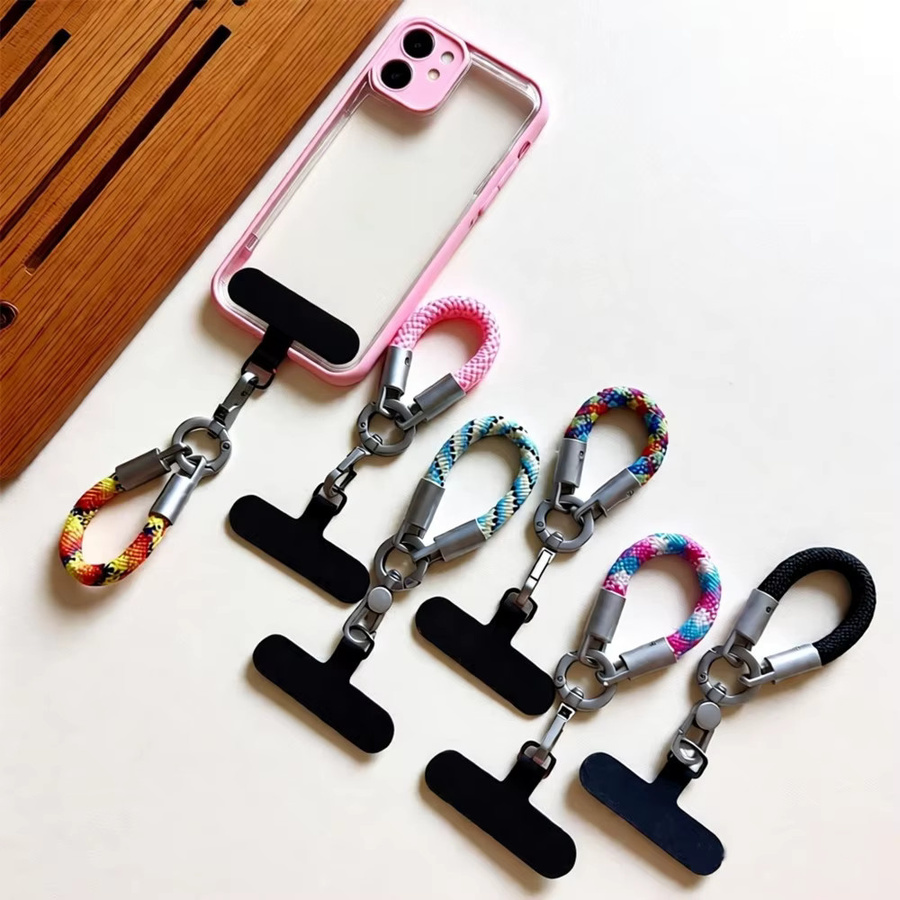 Mini Handy-Ringhalter mit 360 Grad drehbarer Schlaufe und Anti-Verlust-Funktion in Braun und Multicolour - Bild 1