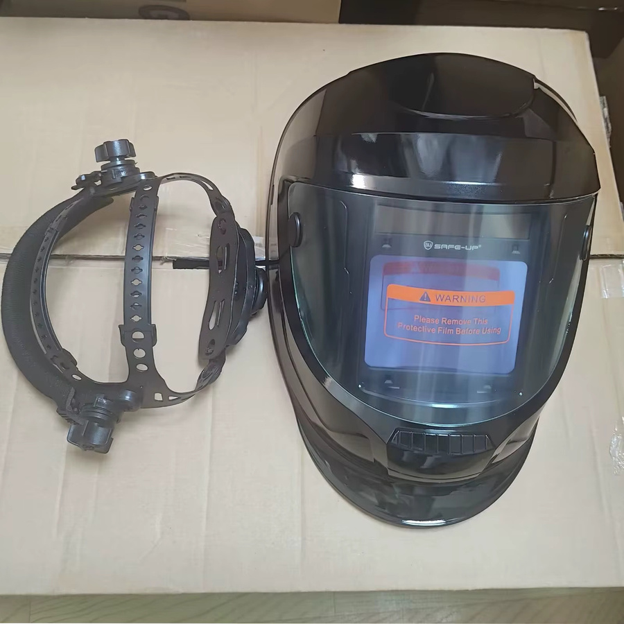SAFEUP Automatisch verdunkelnder Schweißhelm mit 4 Sensoren und 180° Panorama-Seitenansicht Schweißmaske mit Filterlinse - Bild 3
