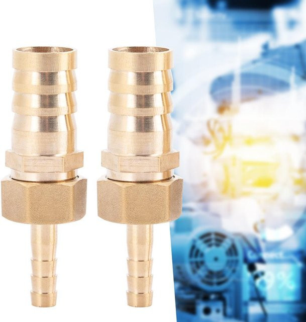 Fishine Messingverschraubung Schlauchanschluss Reduzierstück in Gold mit 6 mm und 19 mm - Bild 1
