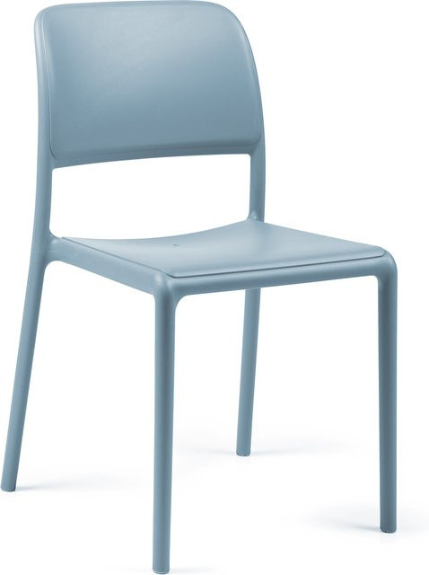 Nardi Riva Bistrot Stuhl in Blau matt aus Kunststoff für Garten, Terrasse und Balkon - Bild 1