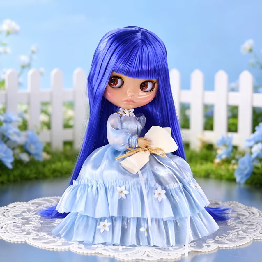 ICY DBS Blyth Puppe BJD Gelenk-Körper-Set, blaue Haare, 1/6 Maßstab - Bild 2