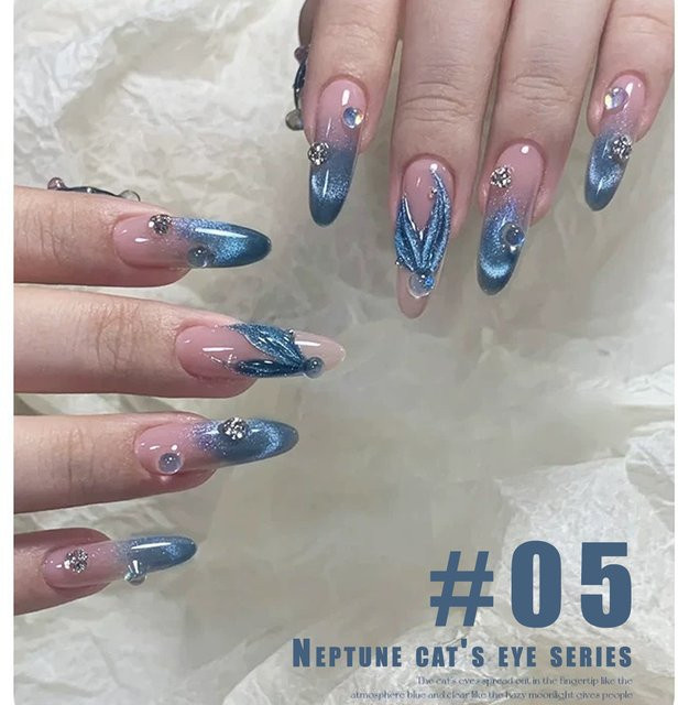 MIANEL Gel-Nagellack, Neptun-Blau, 12 ml, schimmernd - Bild 1