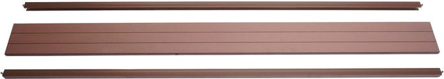 MCW Abschluss-Set für WPC-Sichtschutz Savoie mit Abschlussprofil Windschutz und Alu-Pfosten, Farbe: Braun, Höhe: 180 cm - Bild 1