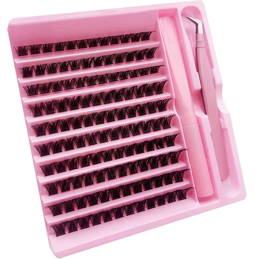 JIEFUXIN Künstliche Wimpern Set, 120 Stück, C-Curl, Natürlich - Bild 2