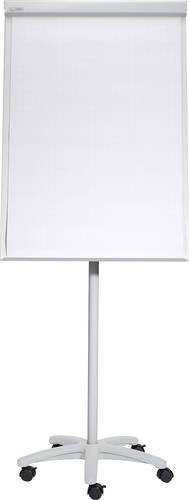 Maul Mobiles Flipchart Whiteboard Grau und Weiß, höhenverstellbar, magnethaftend, B x H: 70 x 100 cm - Bild 1