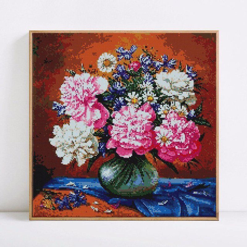 Vento Diamond Painting Set mit floralem Blumenmuster, mehrfarbig, B/H: 30 x 30 cm - Bild 1