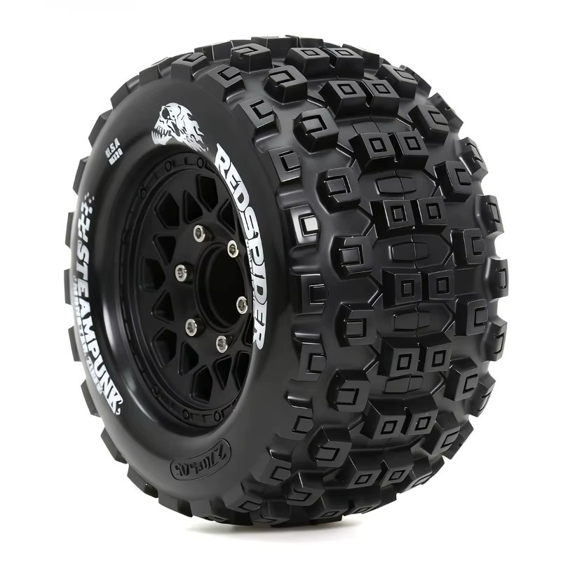 TIMEA Monster Stunt Truck Reifen, 4-teiliges Set, Rot, Schwarz - Bild 4