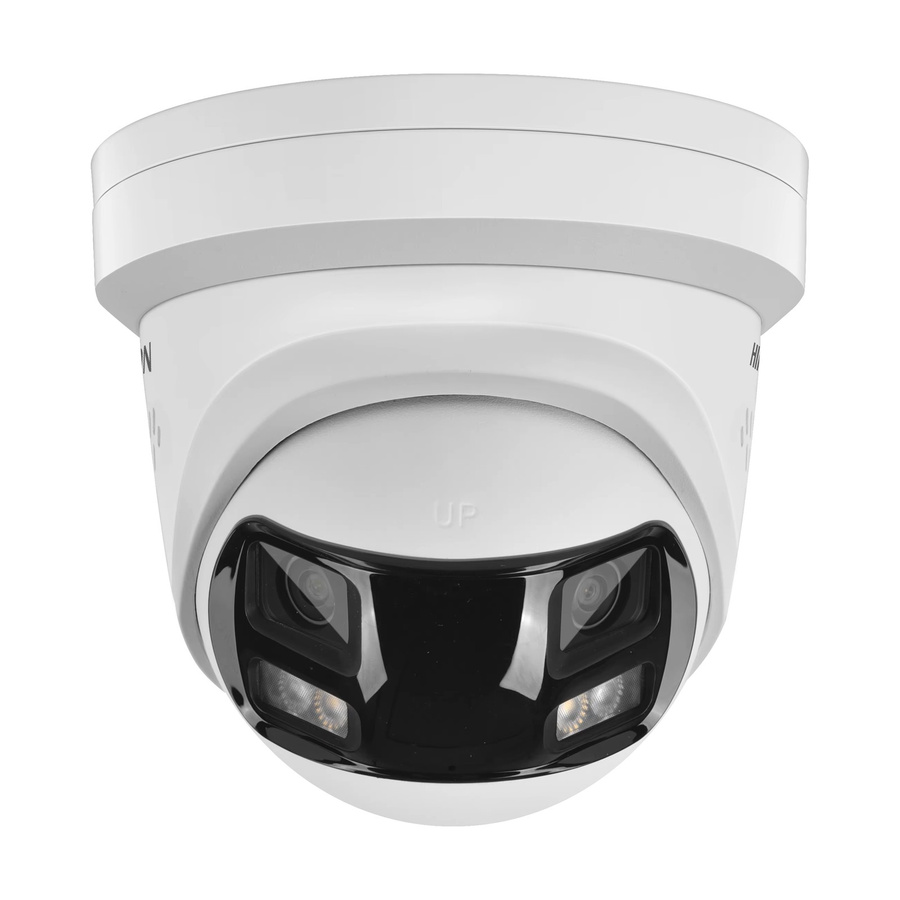 Hikvision DS-2CD2383G2P-LISU/SL 8MP IP-Kamera in Weiß mit 180 Grad Panorama, intelligenter Hybrid-Lichttechnologie, 2-Wege-Audio, Blitzlicht und Audioalarm - Bild 2