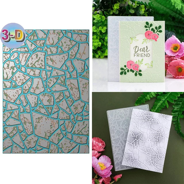 Stein-3D-Prägeordner mit Pedal aus Metall und Kunststoff für Kartenherstellung und Scrapbooking - Bild 1