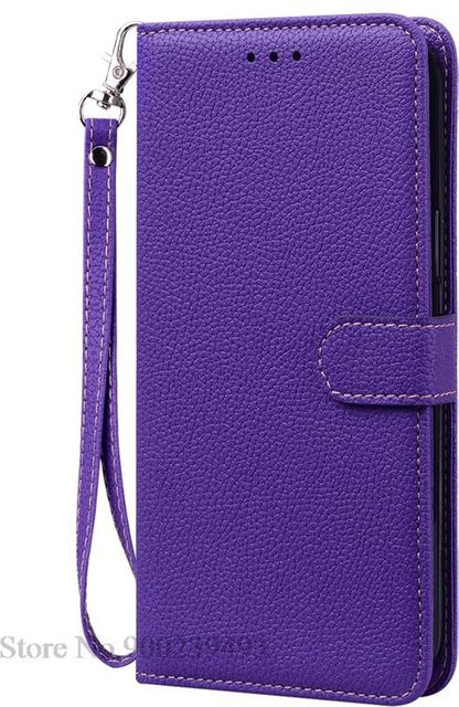 Leder-Wallet-Schutzhülle für Xiaomi Mi 8, Mi 8 Lite, Mi 8 SE und Mi 8 Pro in Lila - Bild 1