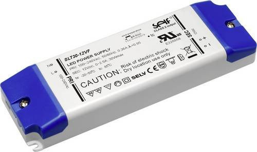 Self Electronics SLT30-12VFG LED-Trafo Konstantspannung 30W 12 V/DC 0 - 2.5A weiß - Bild 1
