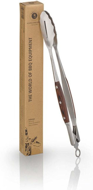 Buddy’s Bar Grillzange aus Edelstahl und Holz in Silber/Braun, Länge: 5,5 cm - Bild 1