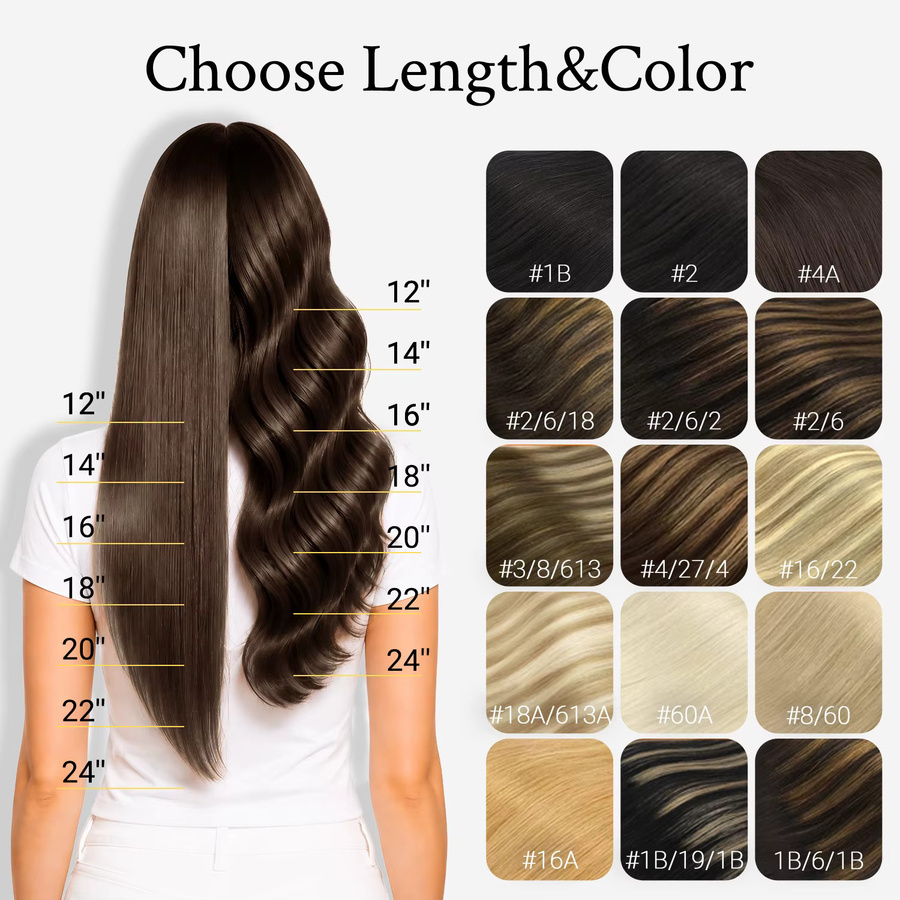 Sunmofavo Tape-In-Haarverlängerungen, Ombre, Walnussbraun, 10 Stück, 100 % Remy-Echthaar - Bild 6