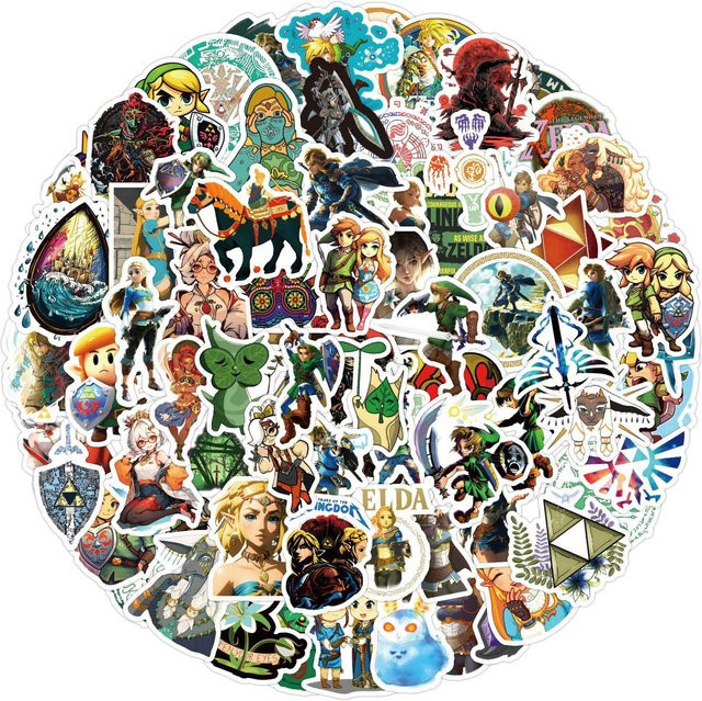 120 Zelda Kingdom Tears of the Kingdom Graffiti Aufkleber wasserfest für Notizbuch Koffer und Gitarre, Mehrfarbig - Bild 1