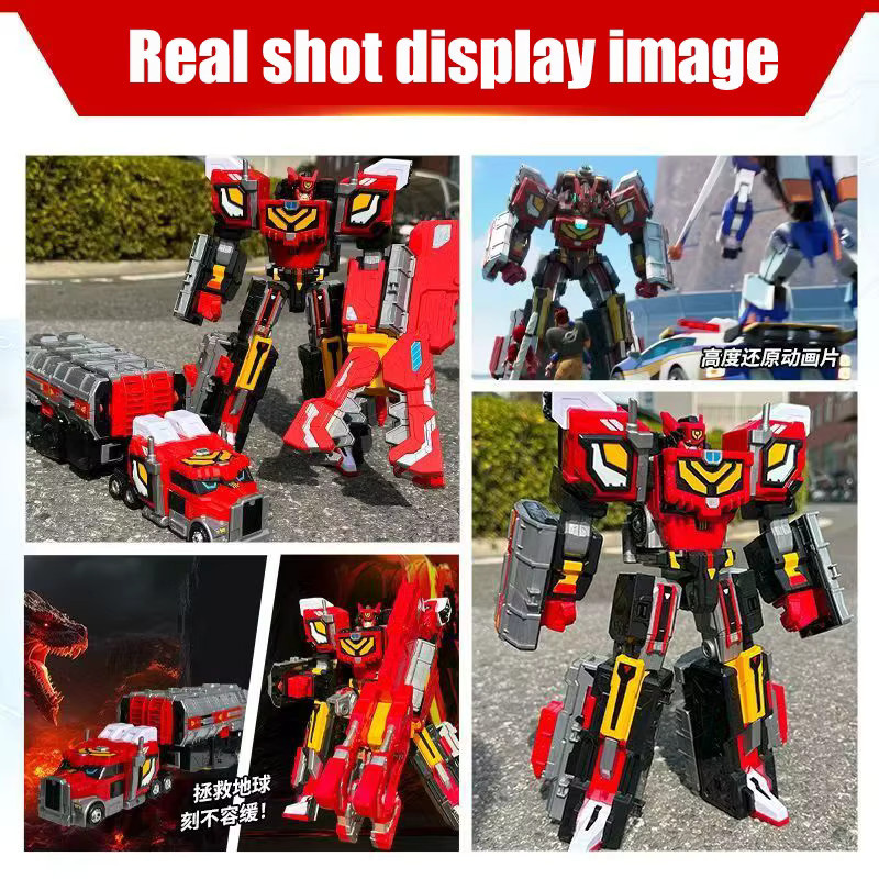 Metal Cardbot Gigantrex Gigant Rex, Anhänger-LKW, Transformierender Roboter-Auto Actionfigur, Metall - Bild 2