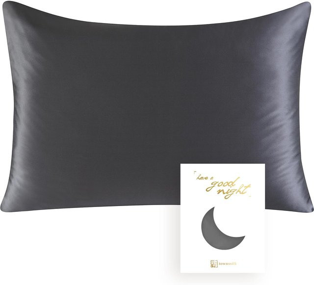 JMG Clothing Kissenbezug aus Maulbeerseide und Lenzing Tencel, Grau, B/H: 60 x 60 cm - Bild 1