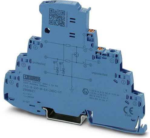 Phoenix Contact Überspannungsschutz-Ableiter TTC-6-2X1-M-EX-24DC-UT-I, Blau - Bild 1