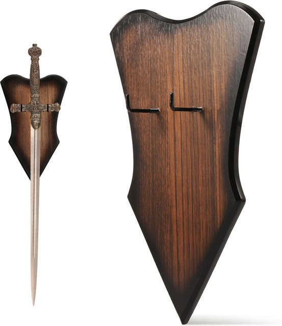 Willstar Wandhalterung aus Holz für Schwerter und Cosplay-Requisiten, Braun - Bild 1