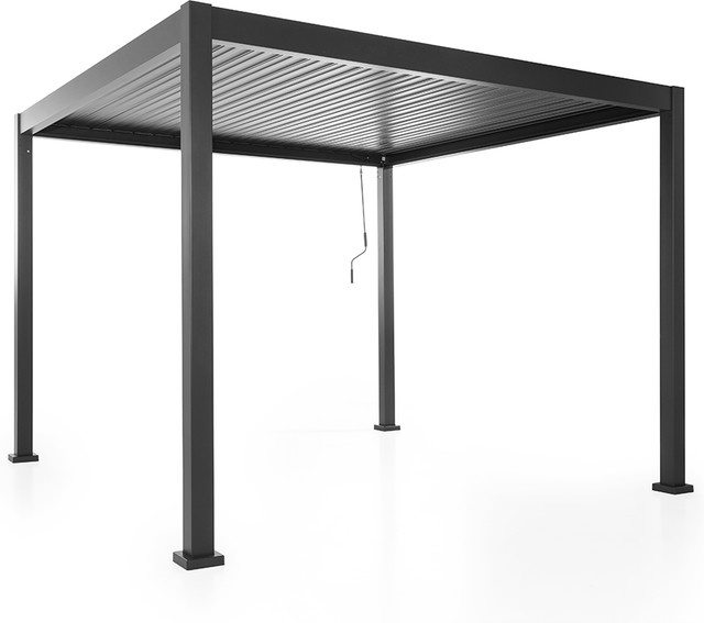 Never Indoor Alu Pergola mit beweglicher Entlüftung in Anthrazit, B/T/H: 300 x 300 x 230 cm - Bild 1