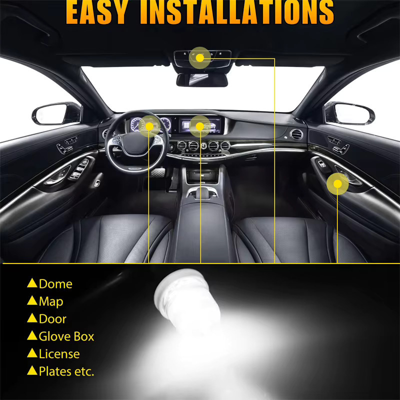20 Stück T11 BA9S 3030 1SMD LED T4W Auto Innenbeleuchtung in Weiß, 12 V - Bild 4