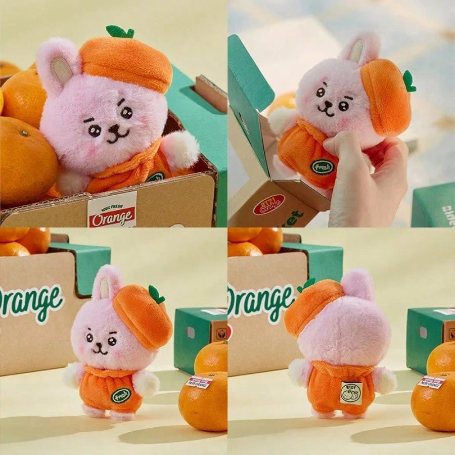 LINE FRIENDS BT21 Cooky Shooky Plüschtier Orange Rucksack Schlüsselanhänger - Bild 2