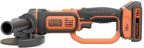 Black+Decker Akku-Winkelschleifer BCG720M1-QW 18V mit 125mm Scheibendurchmesser, inkl. 4,0 Ah Akku und Ladegerät, Schwarz-Orange - Bild 2