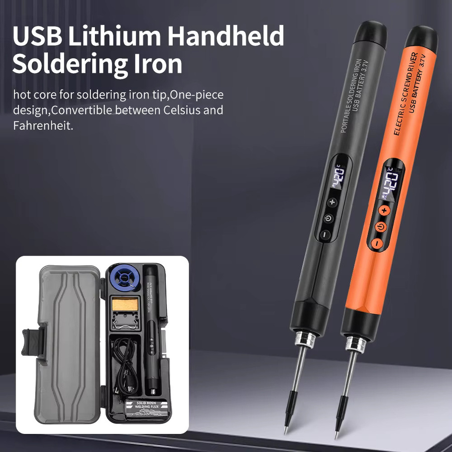 Airepair Mini USB-Lötkolben mit Typ-C-Schnittstelle und einstellbarer Temperatur, tragbares Löt- und Schweißwerkzeug mit 1000mAh Akku - Bild 2