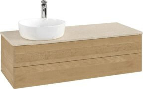 V&B Waschtischunterschrank Antao mit Beleuchtung, Eiche Honig, B/T/H: 120 x 50 x 50 cm - Bild 1