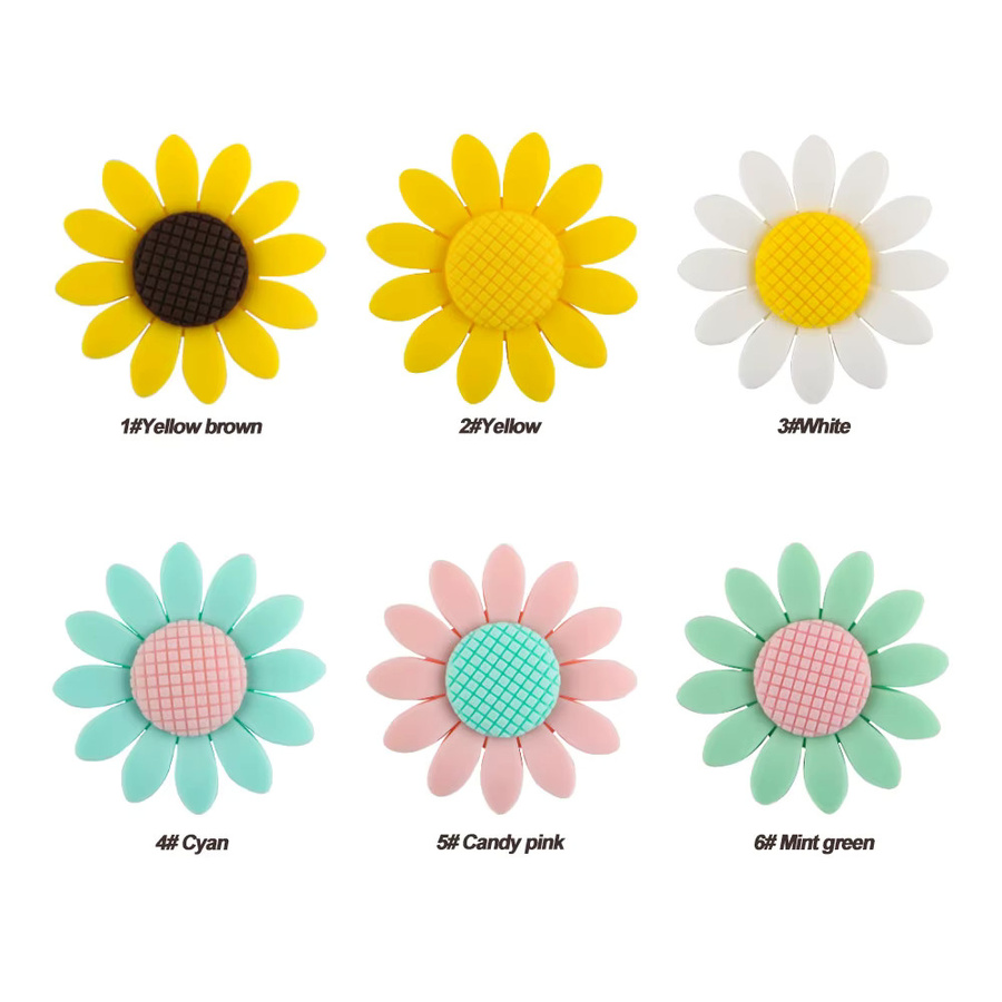 Kovict Silikon-Fokusperlen, Sonnenblumen-Blumenperlen - Bild 2