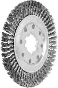 Lessmann Einreihige Rundbürste aus Edelstahl mit gezopftem Stahldraht 0,50 mm, Farbe: Silber, Durchmesser: 25 mm, Besatzbreite: 15 mm - Bild 1