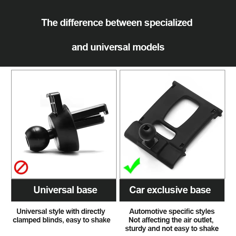 Handyhalterung für BMW 1 2 3 5 7 Serie, F20 F30 F34 F07 G30 G11 X1 X2 X3 G01 X4 G02 X5 F15, Telefonhalterung für die Lüftung in Schwarz - Bild 3