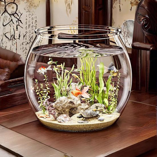 Yousheng Rundes Kunststoff-Aquarium in Transparent als Multifunktionales Fischglas und Hydroponisches Pflanzgefäß für deine Tischdekoration - Bild 6