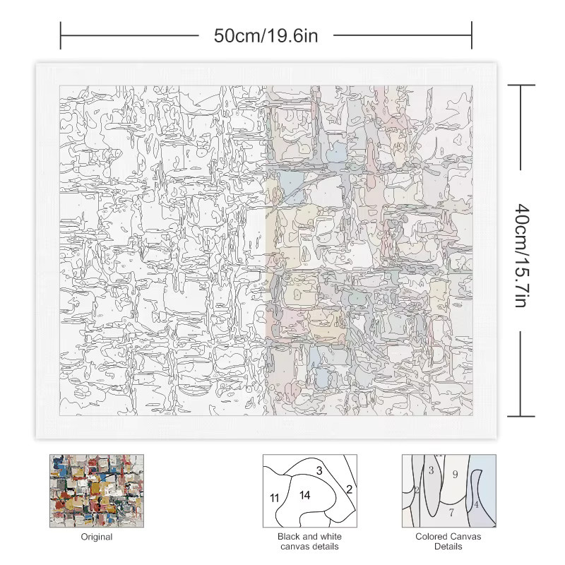 Cheni Story Malen nach Zahlen Set Venedig Stadtlandschaft Acrylbilder auf Leinwand Multicolor DIY Malset für Erwachsene - Bild 1