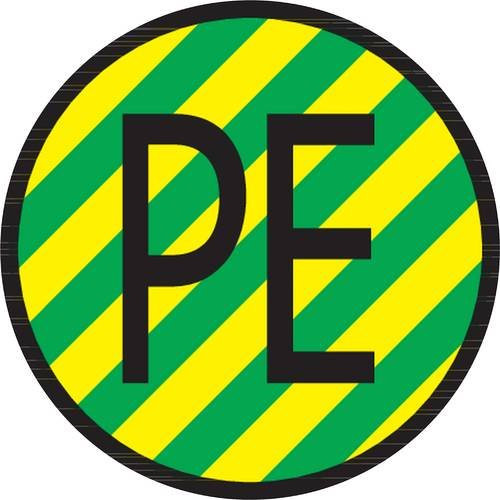 HellermannTyton Kabel-Etikett WM2-PE-720-GNYE/BK-720-BK/GNYE in Schwarz und Mehrfarbig - Bild 1