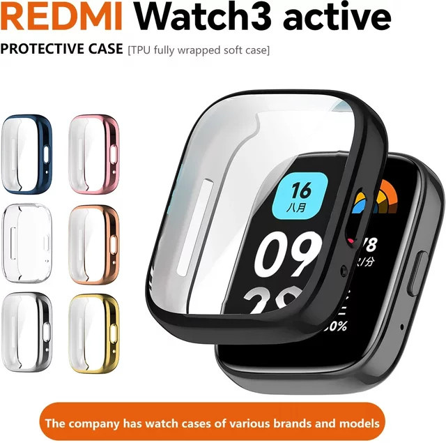 CAOWTAN Displayschutzfolie für Xiaomi Redmi Watch 3, Schwarz, Transparent, Unisex - Bild 1