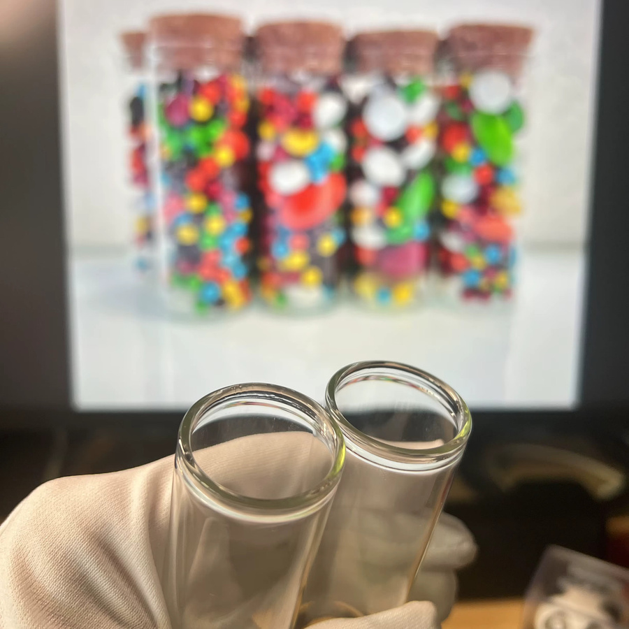LYGIL Weihnachts-Glasflaschen mit Korkverschluss, transparent, 40 ml, B/T/H: 2,5 x 2,5 x 8 cm - Bild 5