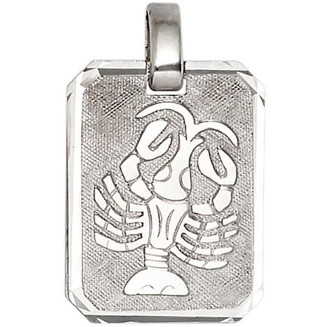 Colfem Anhänger Sternzeichen Krebs, 925 Sterling Silber, matt, Unisex - Bild 1