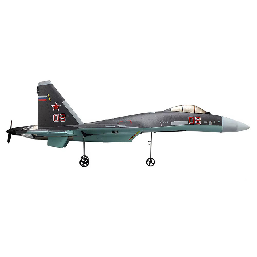 REALACC SU-35 Kampfjet QF009, RC Flugzeug Flugmodell Bausatz, 375mm Spannweite, 3D/6G umschaltbar, 6-Achsen-Gyro, 2,4G, 4CH, mit Motor - Bild 2