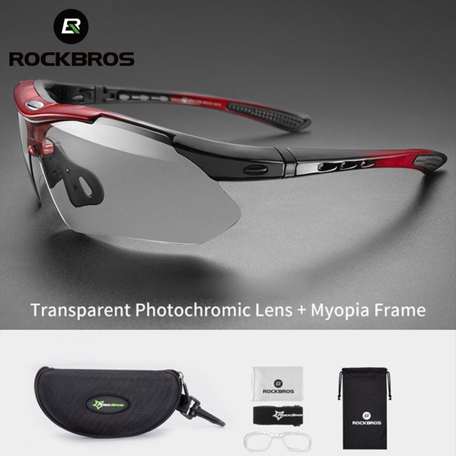 Rockbros Sportsonnenbrille, Wrap, Plastic, Photo Chrome Linse - Bild 1